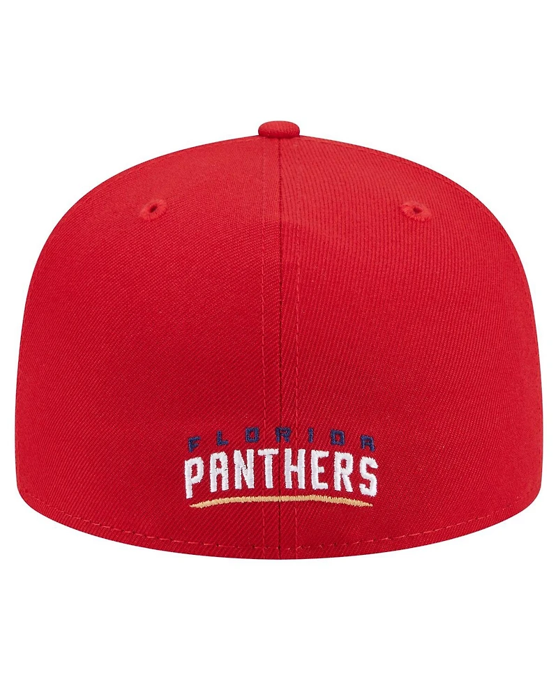 New Era Men's Red Florida Panthers Deceptor 59FIFTY Fitted Hat