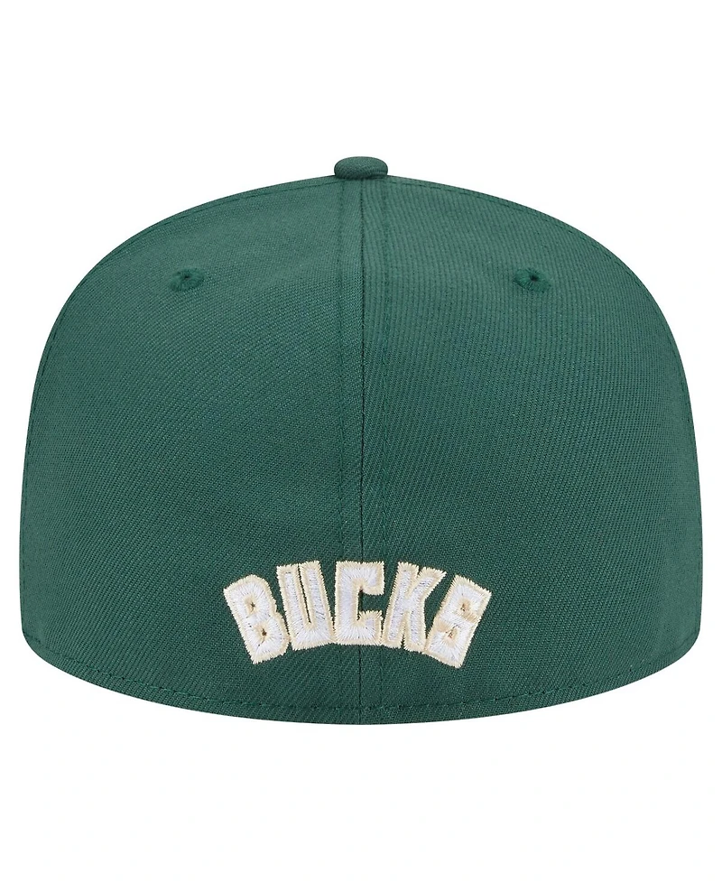 New Era Men's Hunter Green Milwaukee Bucks Deceptor 59FIFTY Fitted Hat