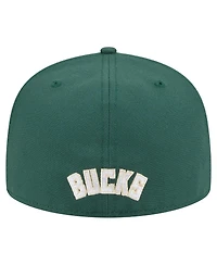 New Era Men's Hunter Green Milwaukee Bucks Deceptor 59FIFTY Fitted Hat