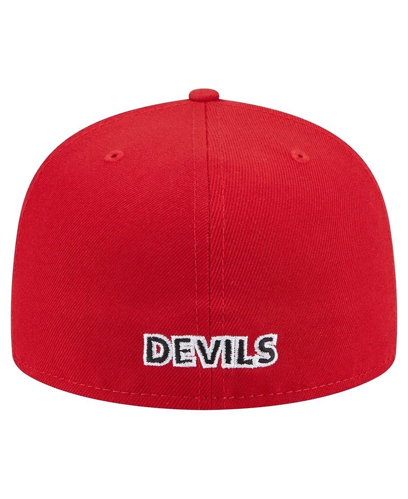 New Era Men's Red Jersey Devils Deceptor 59FIFTY Fitted Hat