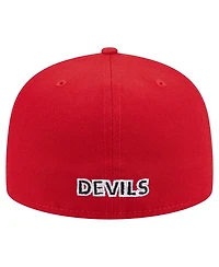New Era Men's Red Jersey Devils Deceptor 59FIFTY Fitted Hat