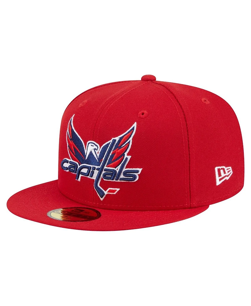 New Era Men's Red Washington Capitals Deceptor 59FIFTY Fitted Hat