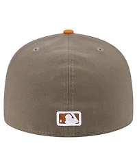 New Era Men's Olive/Orange Detroit Tigers Two-Tone Color Pack A-Frame 59FIFTY Fitted Hat