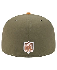 New Era Men's Olive/Brown Pittsburgh Steelers Color Pack A-Frame 59FIFTY Fitted Hat