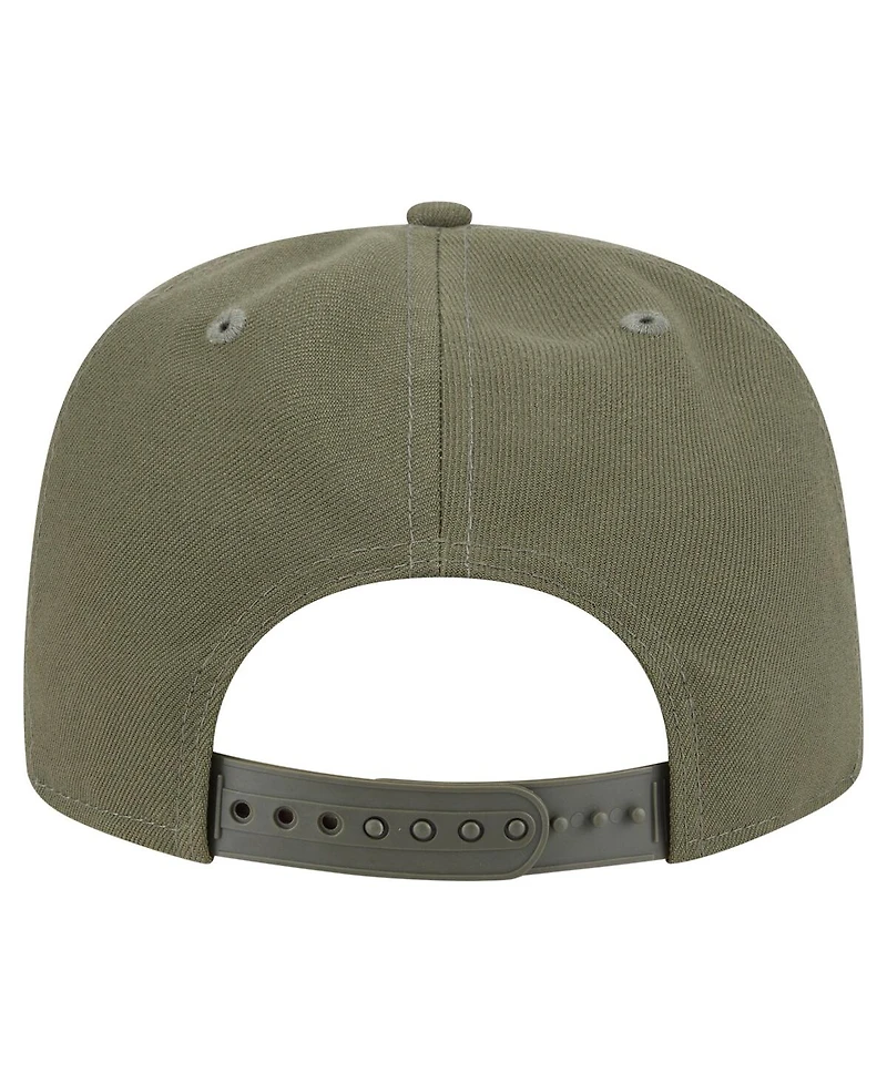 New Era Men's Olive Minnesota Vikings Color Pack A-Frame 9FIFTY Snapback Hat