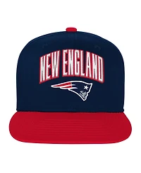 Outerstuff Big Boys and Girls Navy New England Patriots Essentials Adjustable Hat