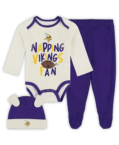 Outerstuff Baby Boys and Girls 3-Piece Minnesota Vikings Little Champ Set