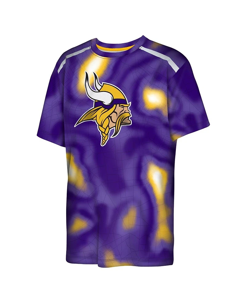 Outerstuff Big Boys and Girls Purple Minnesota Vikings End Zone Dri-Tek T-Shirt