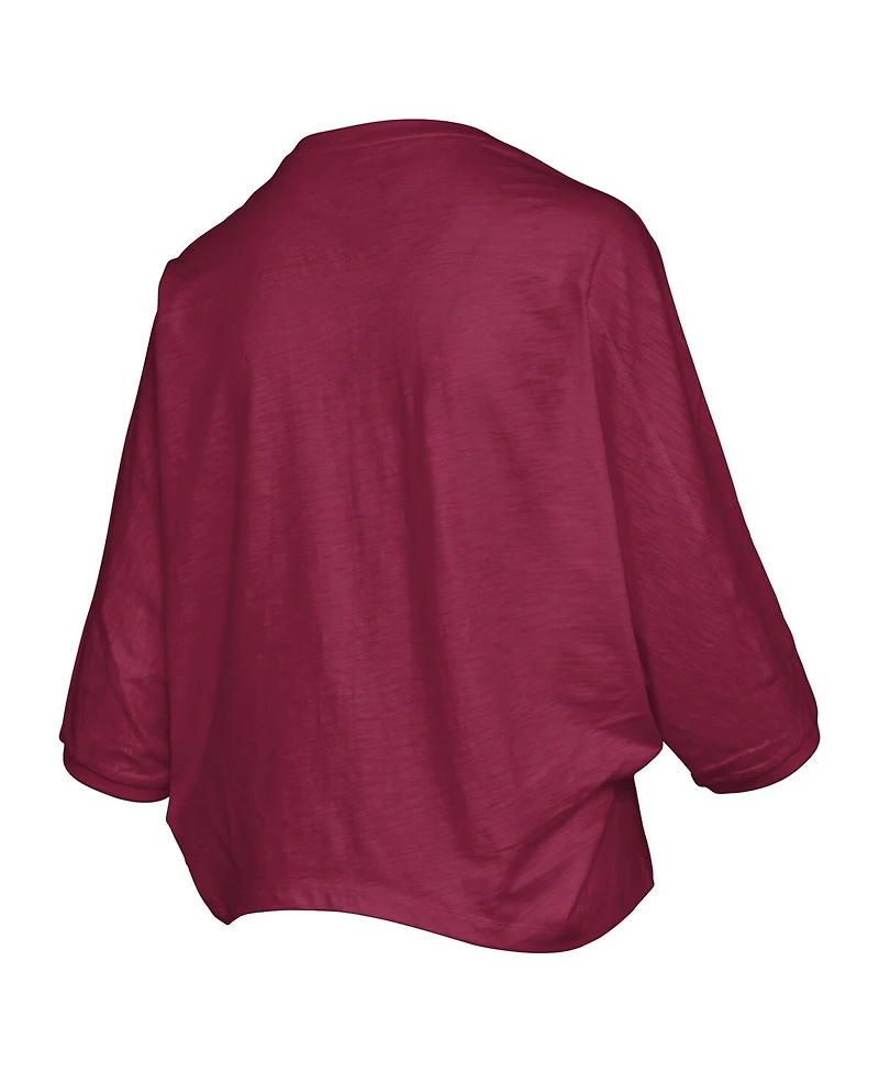 Pressbox Women's Garnet Florida State Seminoles Midi Arch Over Logo Oversized T-Shirt
