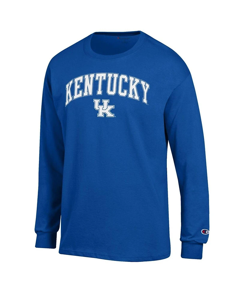Champion Men's Royal Kentucky Wildcats Arch Over Logo Long Sleeve T-Shirt