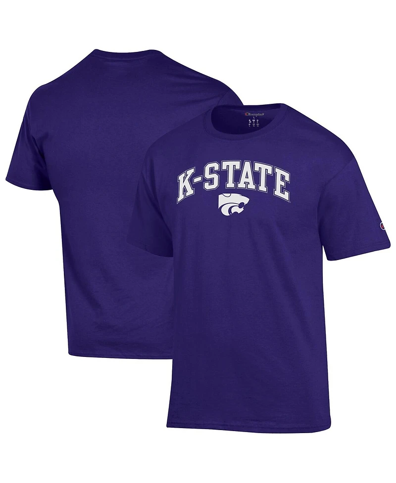 Champion Men's Purple Kansas State Wildcats Arch Over Logo T-Shirt