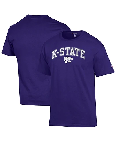 Champion Men's Purple Kansas State Wildcats Arch Over Logo T-Shirt