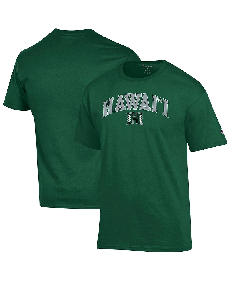 Champion Men's Green Hawaii Rainbow Warriors Arch Over Logo T-Shirt