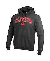 Champion Men's Charcoal Clemson Tigers Arch Over Logo Pullover Hoodie
