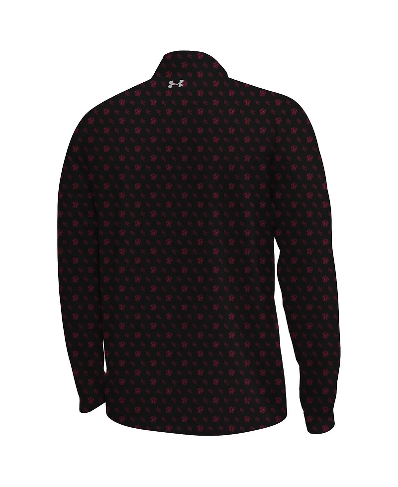 Under Armour Men's Black South Carolina Gamecocks Gameday Armourfuse Half-Zip Jacket