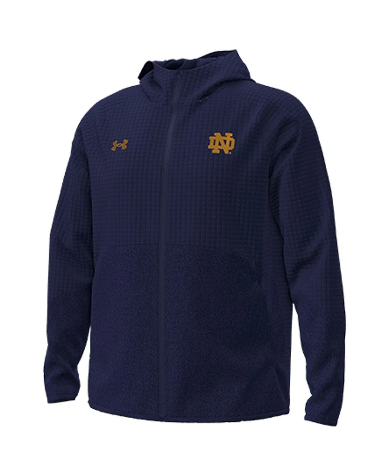 Under Armour Men's Navy Notre Dame Fighting Irish Unstoppable Raglan Full-Zip Jacket