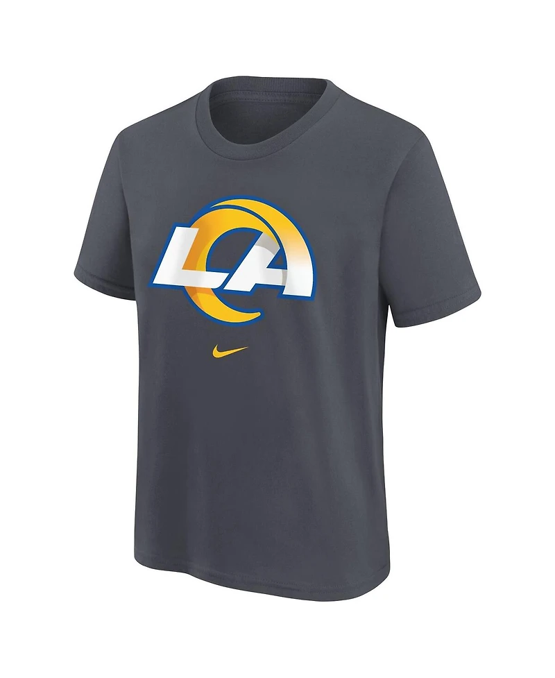 Nike Big Boys and Girls Anthracite Los Angeles Rams Primary Logo Legend T-Shirt