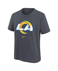 Nike Big Boys and Girls Anthracite Los Angeles Rams Primary Logo Legend T-Shirt
