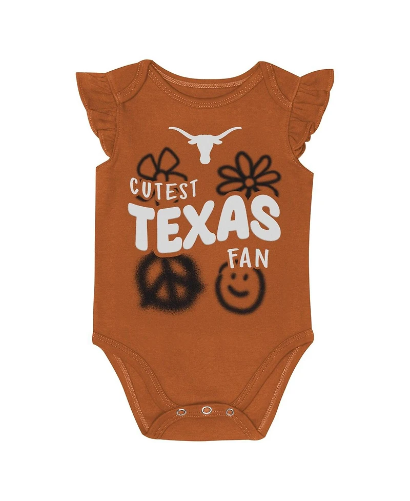 Outerstuff Baby Boys and Girls Texas Orange/Black Longhorns Little Sunshine 2-Piece Bodysuit Set
