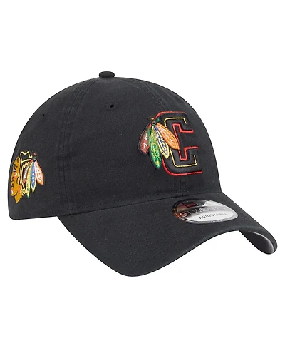 New Era Men's Black Chicago Blackhawks Deceptor 9TWENTY Adjustable Hat