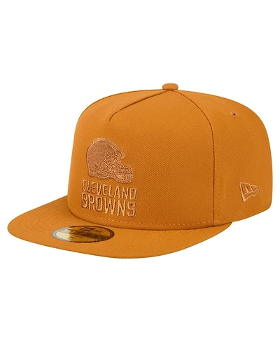 New Era Men's Brown Cleveland Browns Color Pack A-Frame 59FIFTY Fitted Hat