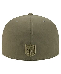 New Era Men's Olive England Patriots Color Pack A-Frame 59FIFTY Fitted Hat