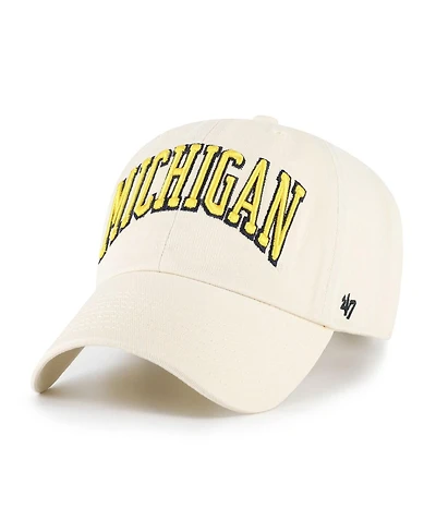'47 Brand Men's Sand Michigan Wolverines Vault Clean Up Adjustable Hat