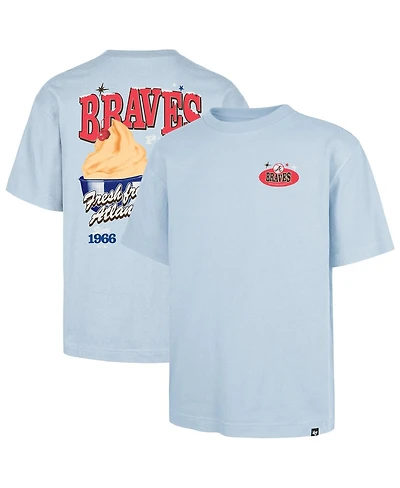 47 Brand Men's Light Blue Atlanta Braves Ice Cream Parlor Foundation T-Shirt