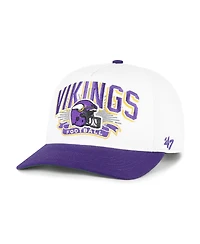 '47 Brand Big Boys and Girls White/Purple Minnesota Vikings Prime Play Hitch Adjustable Hat