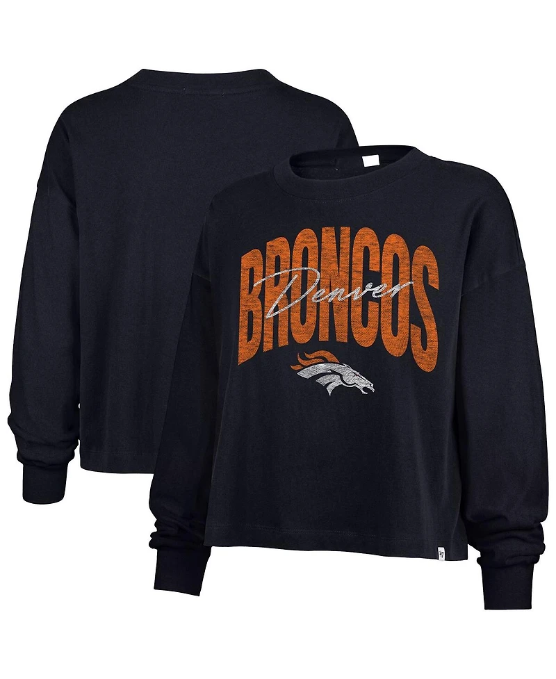 '47 Brand Women's Navy Denver Broncos Muse Sydney Long Sleeve T-Shirt