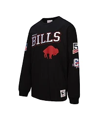 Mitchell & Ness Men's Black Buffalo Bills Training Camp Vintage Logos Long Sleeve T-Shirt