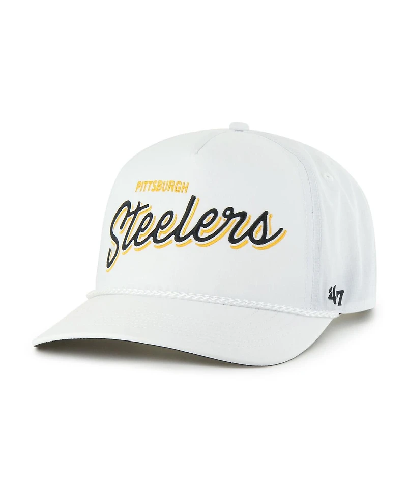 47 Brand Men's White Pittsburgh Steelers Brrr Fairway Hitch Adjustable Hat