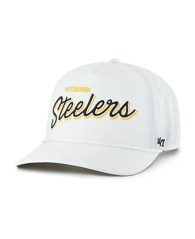 47 Brand Men's White Pittsburgh Steelers Brrr Fairway Hitch Adjustable Hat