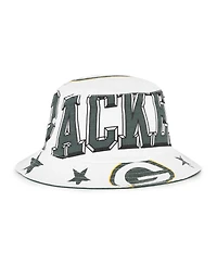 '47 Brand Women's White Green Bay Packers Energize Bucket Hat