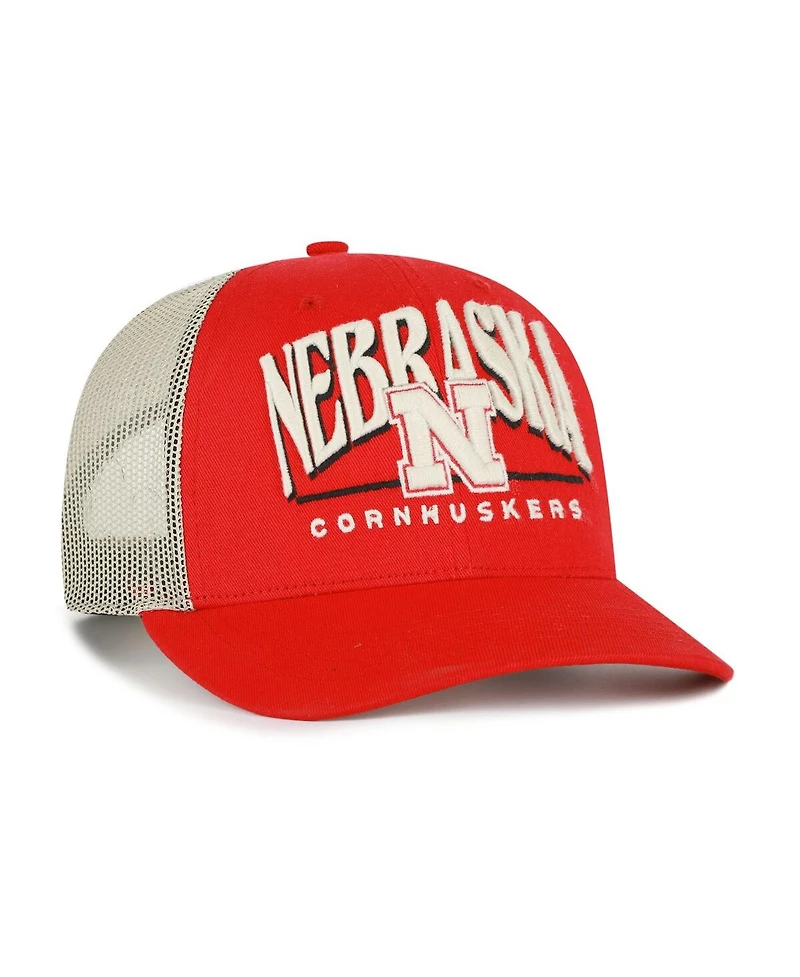 '47 Brand Men's Scarlet Nebraska Huskers Arid Adjustable Trucker Hat