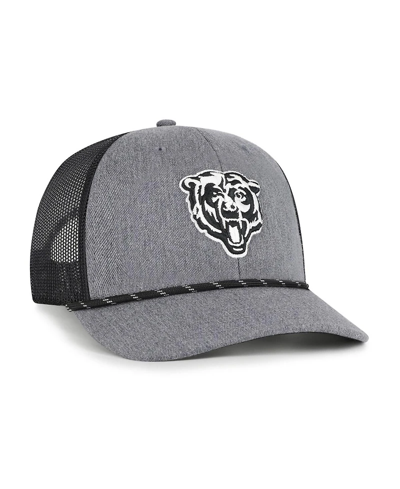 '47 Brand Men's Heather Charcoal Chicago Bears Carbon Rope Trucker Adjustable Hat