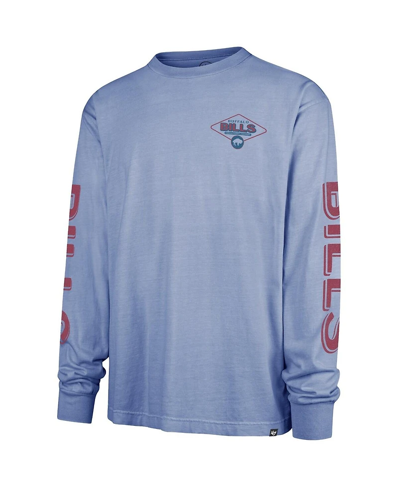 47 Brand Men's Light Blue Buffalo Bills Cairn Ravine Foundation Throwback Long Sleeve T-Shirt