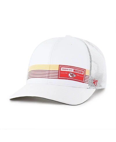 '47 Brand Men's White Kansas City Chiefs Rangefinder Trucker Adjustable Hat