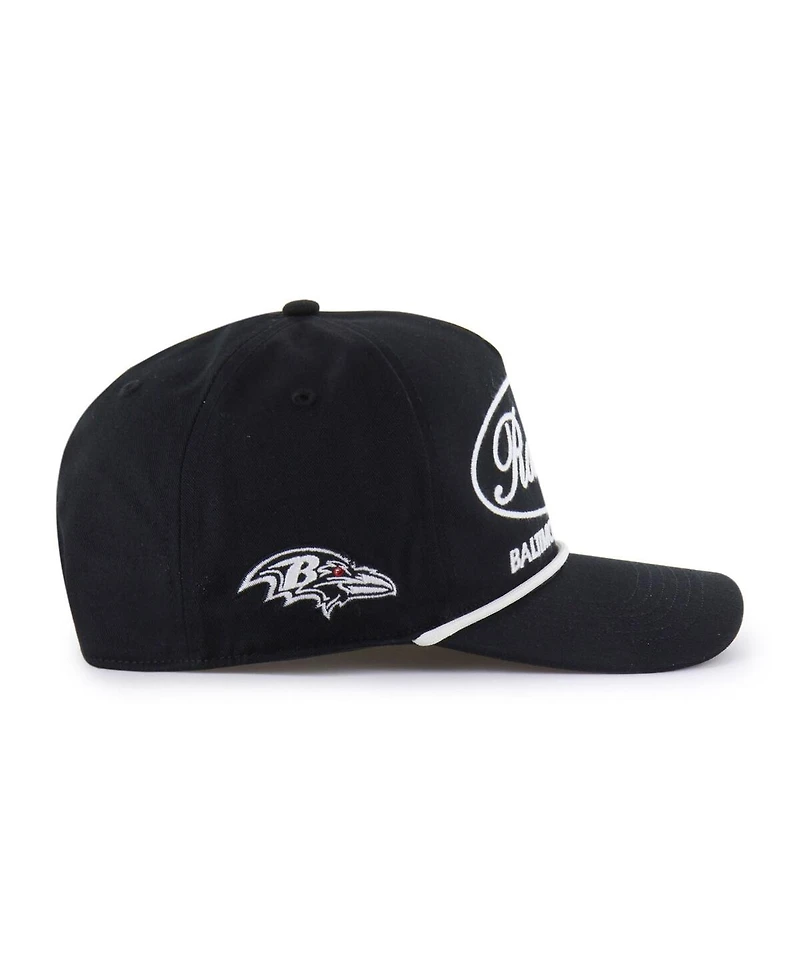 '47 Brand Men's Black Baltimore Ravens Foundational Hitch Adjustable Hat