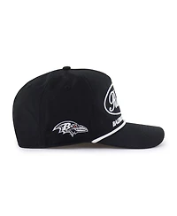 '47 Brand Men's Black Baltimore Ravens Foundational Hitch Adjustable Hat