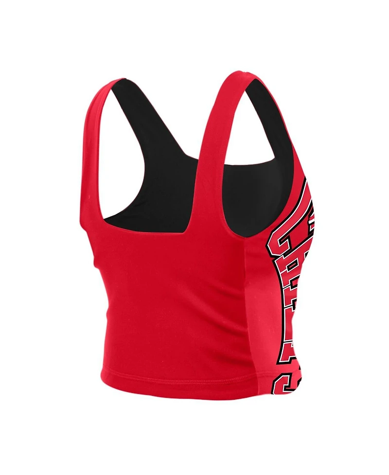 New Era Women's Red/Black Kansas City Chiefs Reversible Cropped Sport Classics Tank Top
