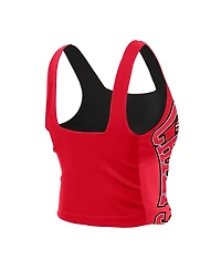 New Era Women's Red/Black Kansas City Chiefs Reversible Cropped Sport Classics Tank Top