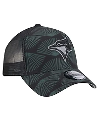 New Era Men's Black Toronto Blue Jays 9FORTY A-Frame Trucker Adjustable Hat