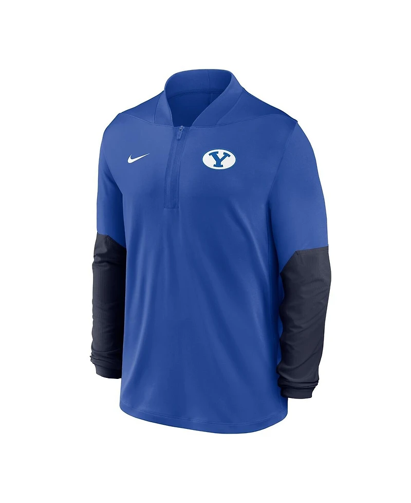 Nike Men's Royal Byu Cougars Dri-fit Half-Zip Pullover Sweatshirt