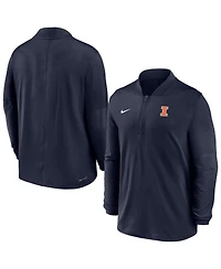 Nike Men's Navy Illinois Fighting Illini Dri-fit Half-Zip Pullover Sweatshirt