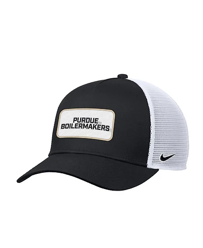 Nike Men's Black Purdue Boilermakers 2025 On-Field Rise Trucker Performance Adjustable Hat