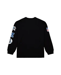 Mitchell & Ness Men's Black Detroit Lions Training Camp Vintage Logos Long Sleeve T-Shirt