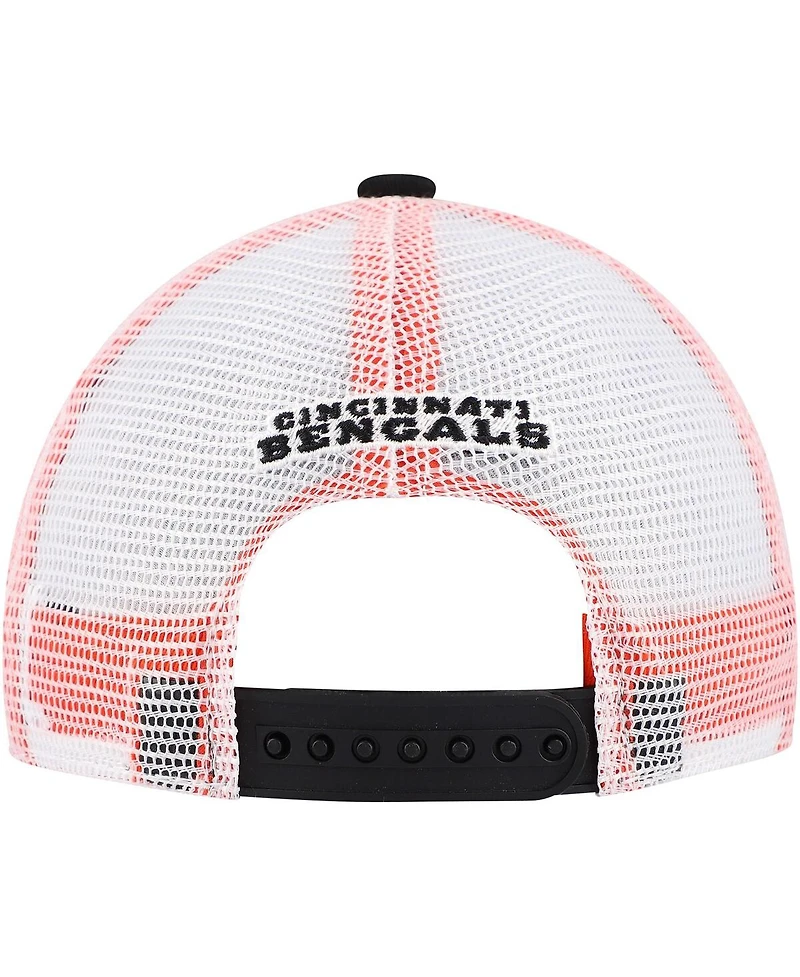 Outerstuff Preschool Black Cincinnati Bengals Core Lockup Trucker Adjustable hat