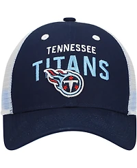 Outerstuff Big Boys and Girls Navy Tennessee Titans Core Lockup Trucker Adjustable Hat