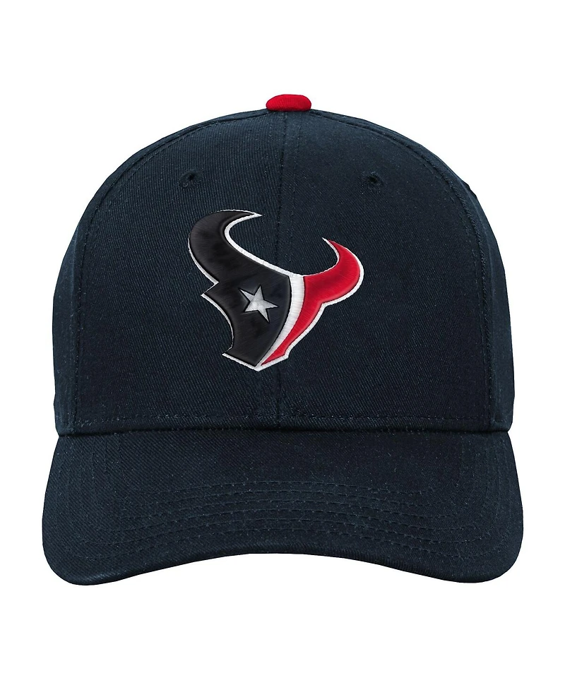 Outerstuff Big Boys and Girls Navy Houston Texans Team Pre-Curved Adjustable Hat